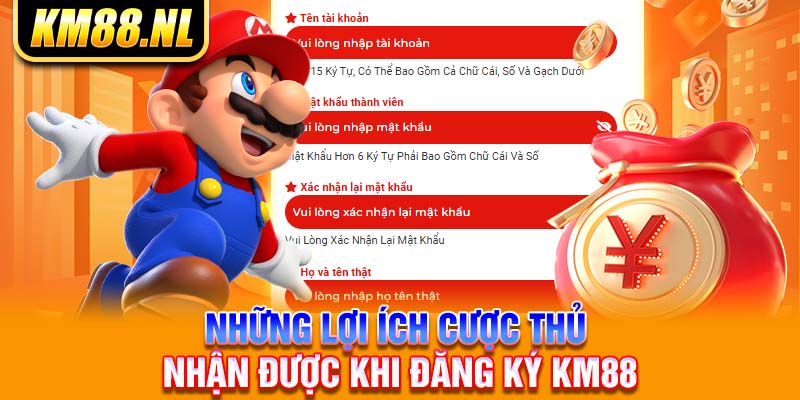 Những lợi ích cược thủ nhận được khi đăng ký KM88