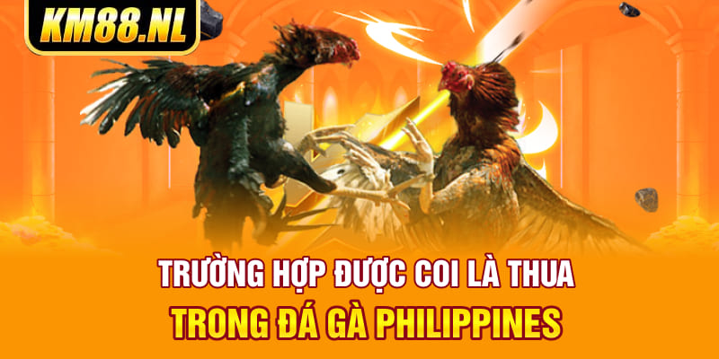 Trường hợp được coi là thua trong đá gà philippines